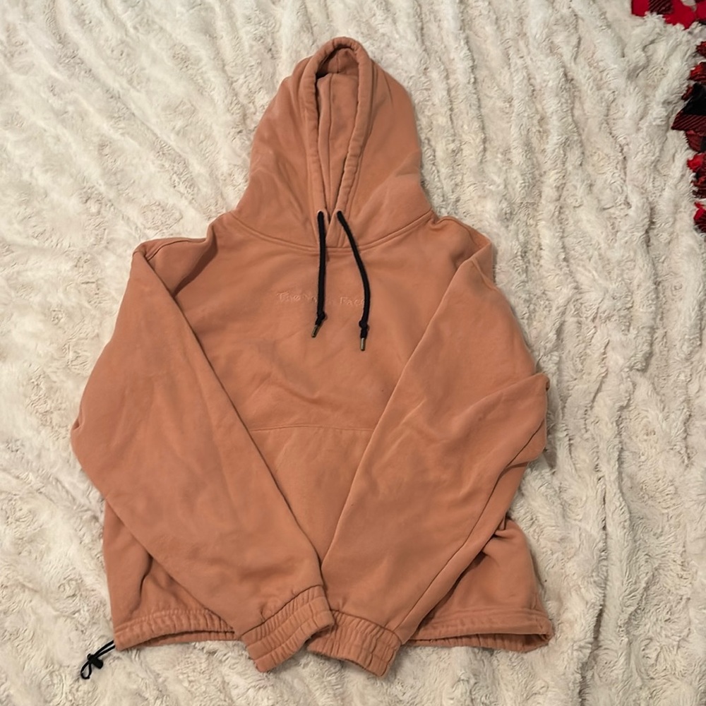 The North Face cropped sweatshirt size medium, plum colored